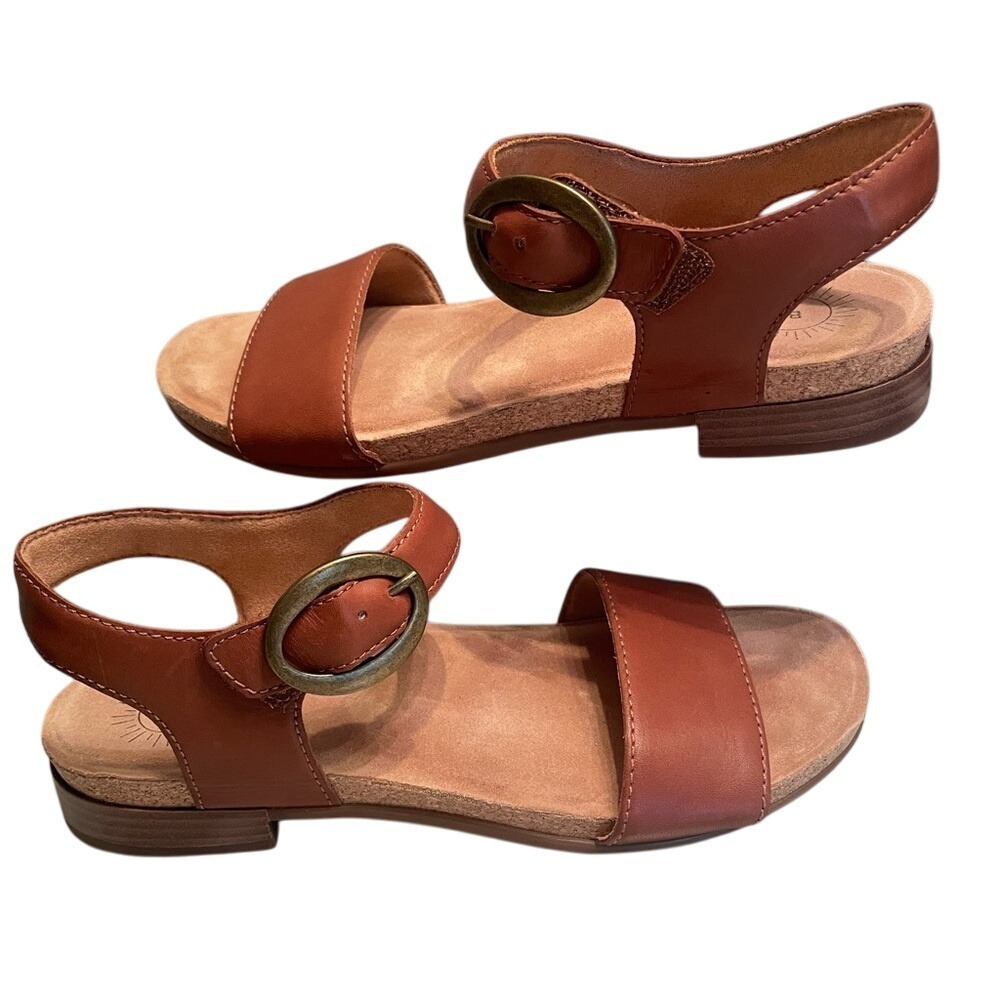 Brioso Rancho Brown Leather Sandals Women's 10
